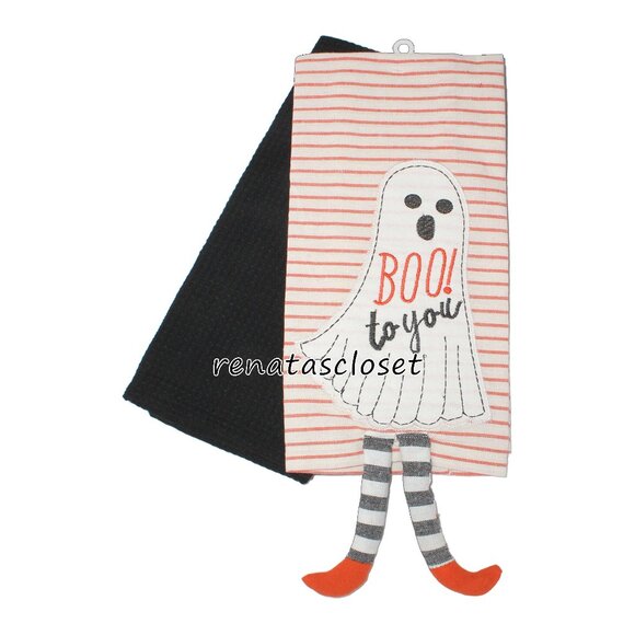 The Lakeside Collection 2pk Novelty Halloween Kitchen Towel Set NWT/NIP - Picture 3 of 9